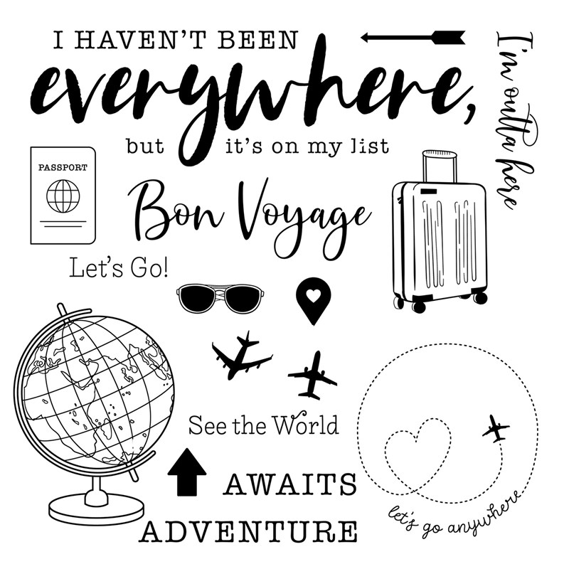Let's Go Anywhere—Scrapbooking Stamp Set