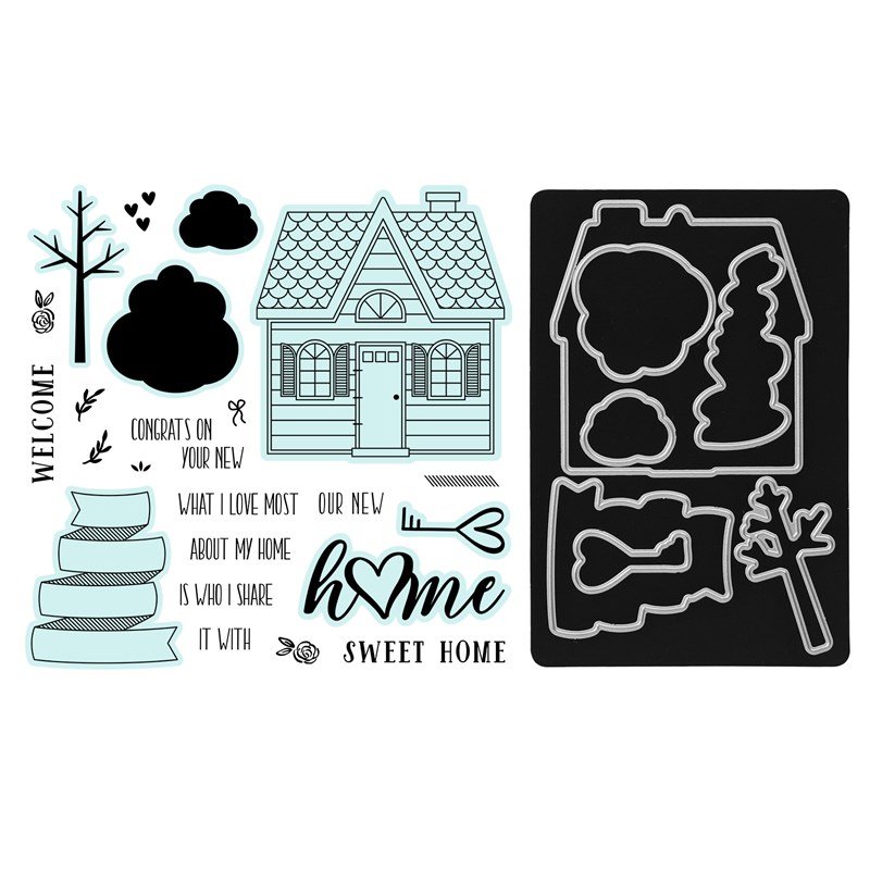 Home Sweet Home Stamp + Thin Cuts