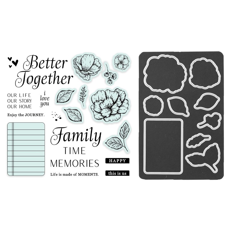 Love Story—Scrapbooking Stamp + Thin Cuts