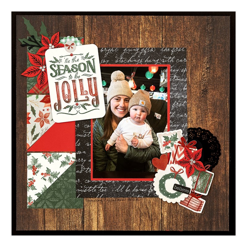Home for Christmas—Scrapbooking Stamp + Thin Cuts