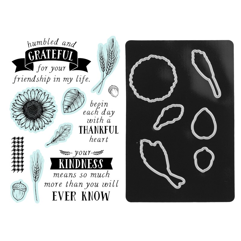 With a Thankful Heart Stamp + Thin Cuts