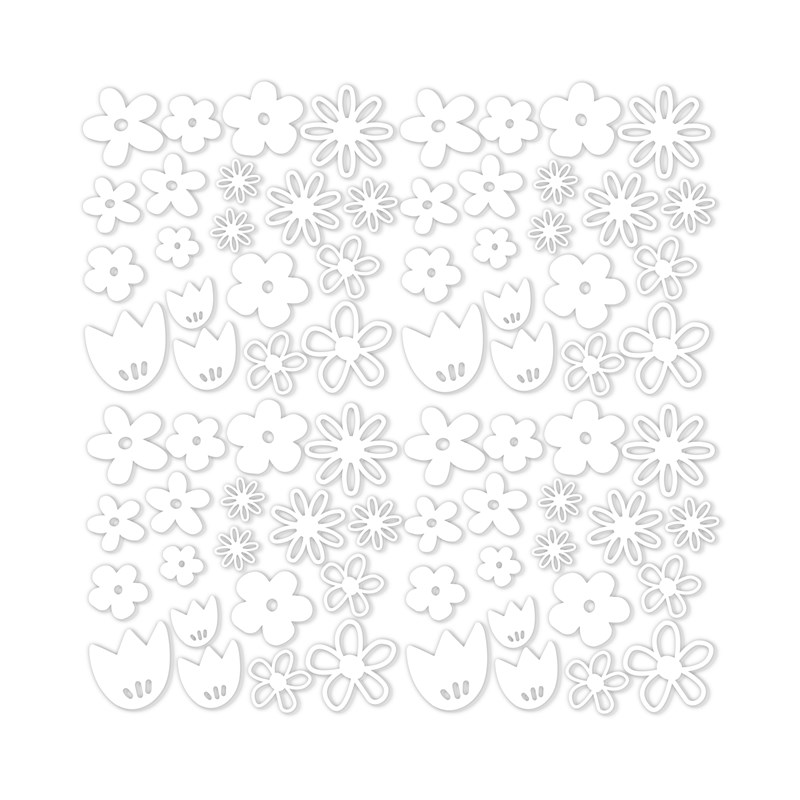 White Acrylic Flowers