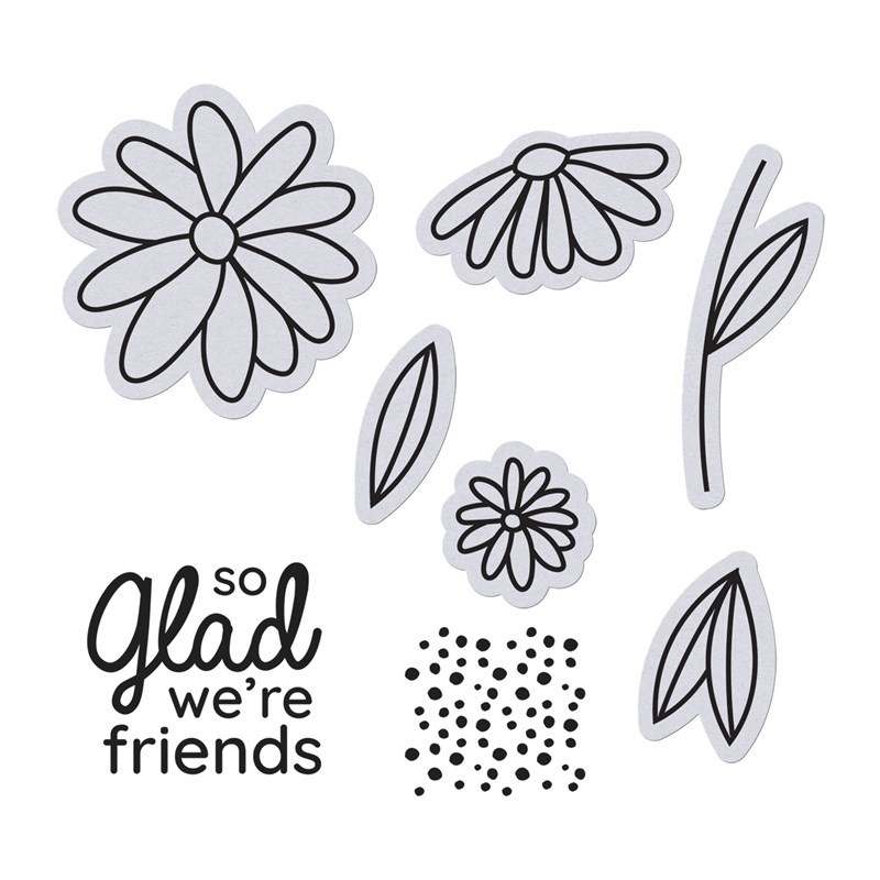 Friendship Daisy Stamp + Thin Cuts