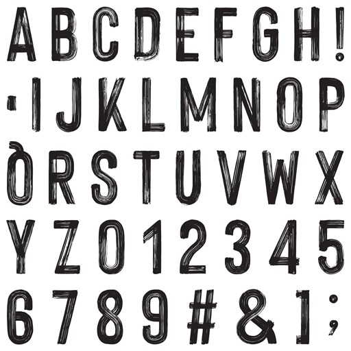 Bold Marker Alphabet Stamp Set (D2060)