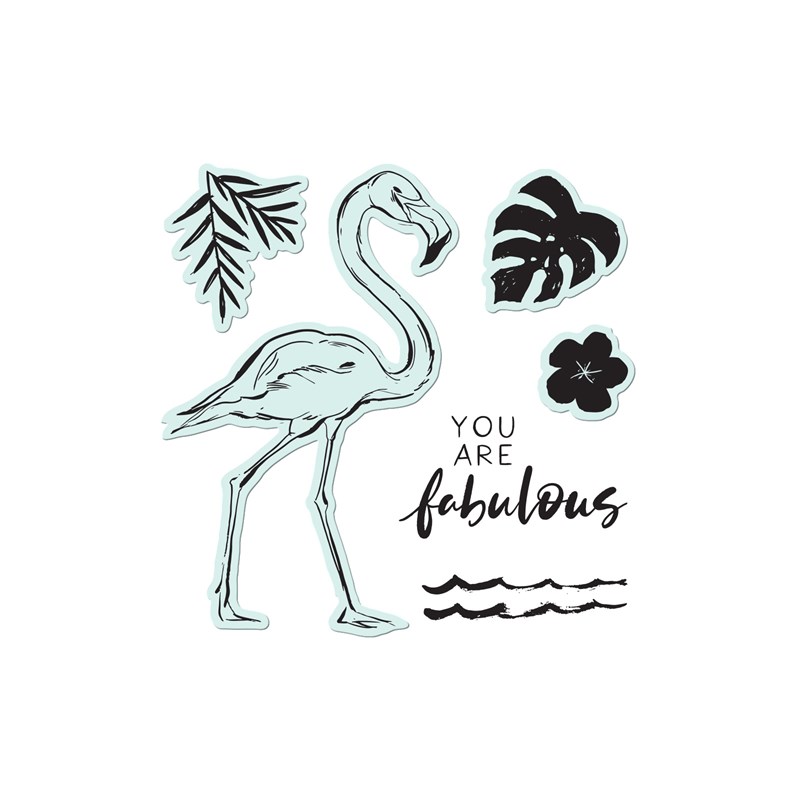 Fabulous Flamingo Stamp + Thin Cuts