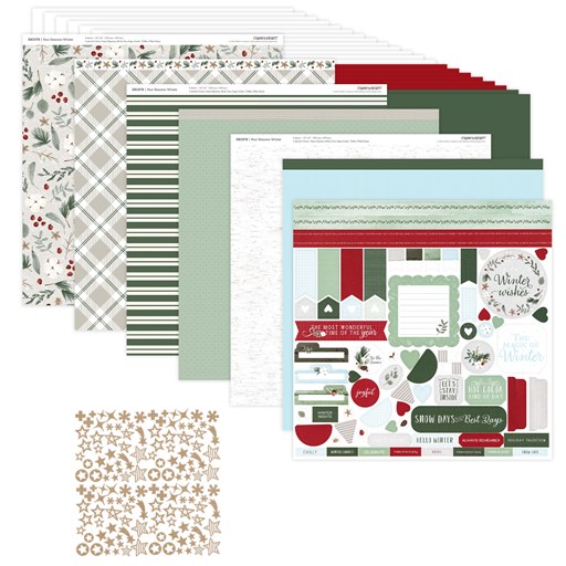 Four Seasons—Winter Scrapbooking Workshop Kit (without  stamp + Thin Cuts) (CC12242)