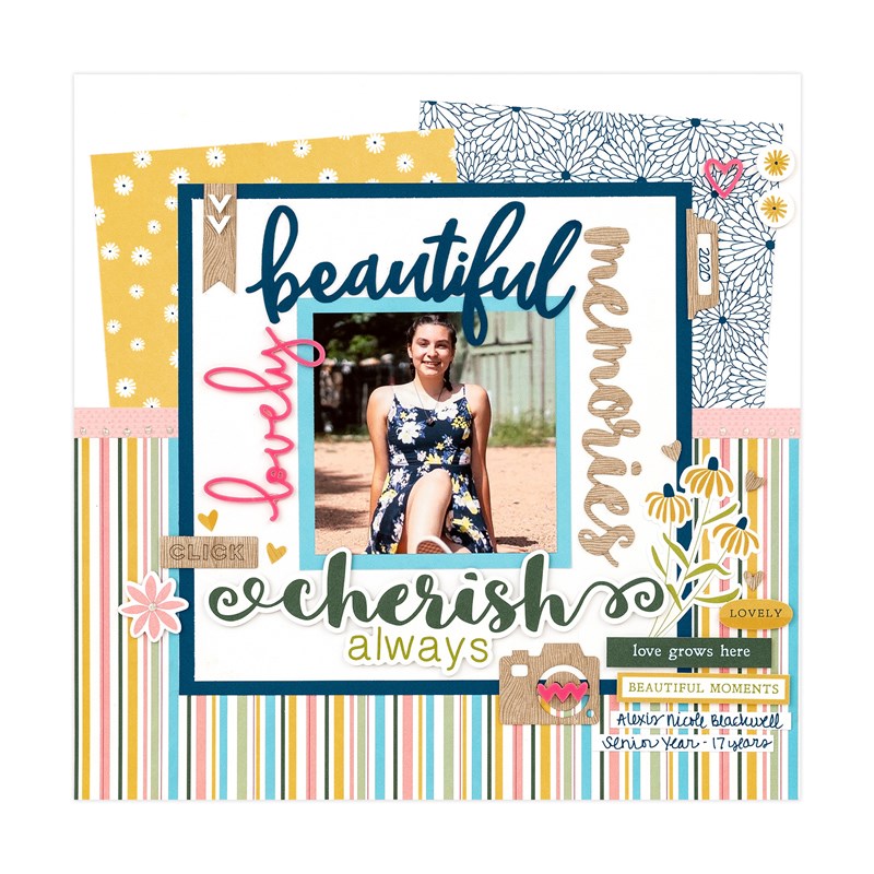 Flower Shoppe Scrapbooking Workshop Kit (without stamp + Thin Cuts)