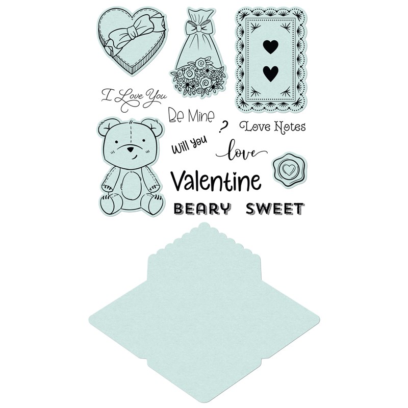 Love Notes Stamp + Thin Cuts