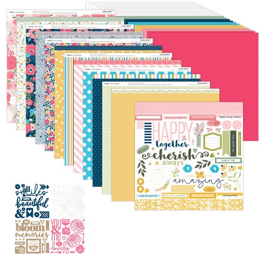 Flower Shoppe Scrapbooking Workshop Kit (without stamp + Thin Cuts) (CC92230)