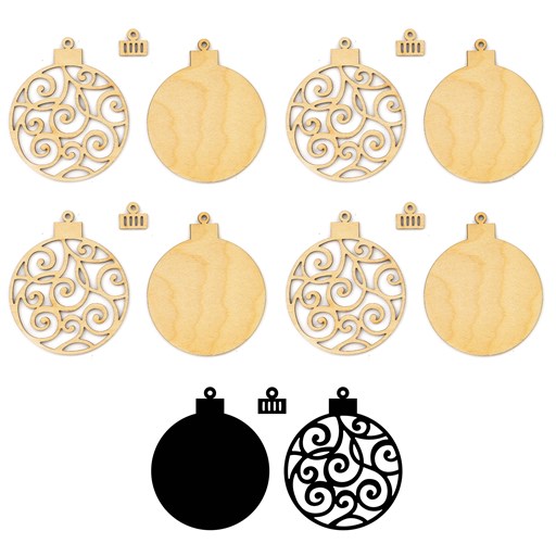 Wood Flourish Ornaments (CC102327)