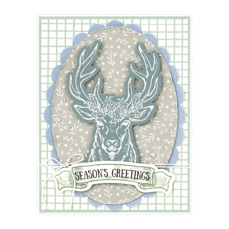 Christmas Reindeer Stamp + Thin Cuts