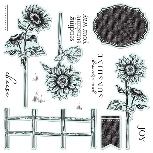 Joyful Sunflower Stamp + Thin Cuts (Z3740)