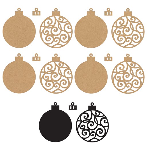 Kraft Paper Flourish Ornaments (CC102333)
