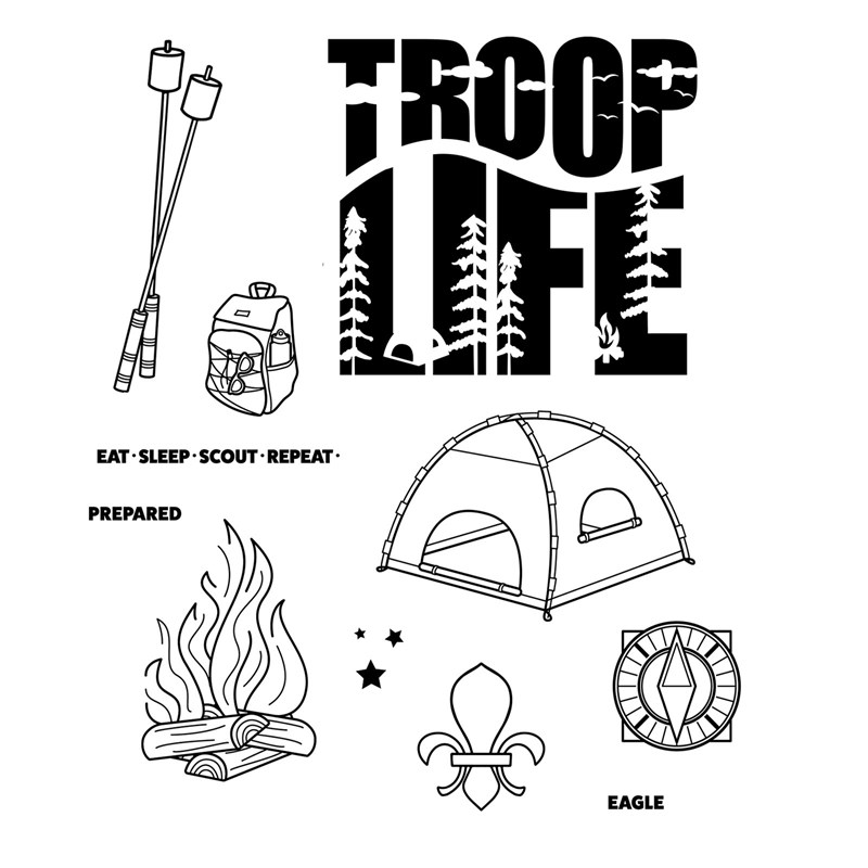 Troop Life Stamp Set