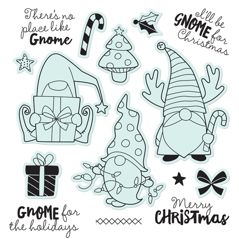 Gnome for Christmas Stamp + Thin Cuts