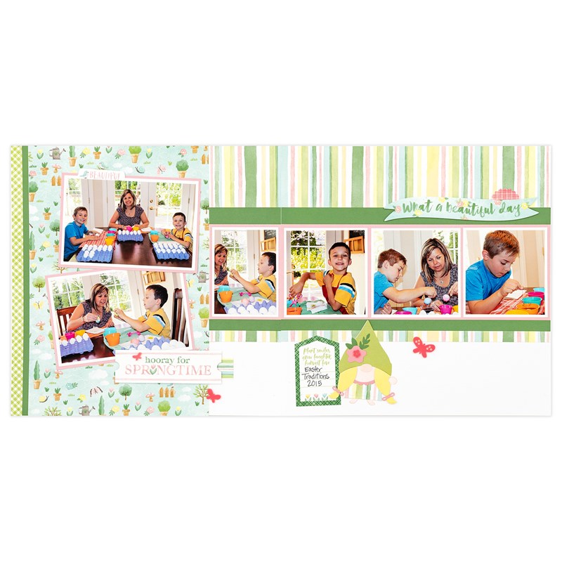 Gnomes for Spring Scrapbooking Workshop Kit (without stamp or Thin Cuts)