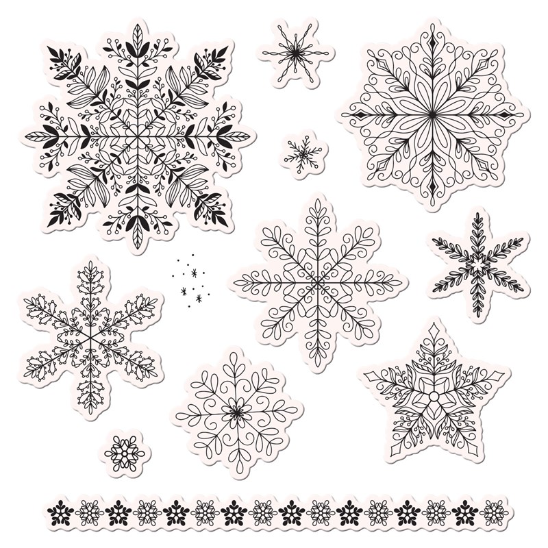 Floral Snowflakes Stamp + Thin Cuts