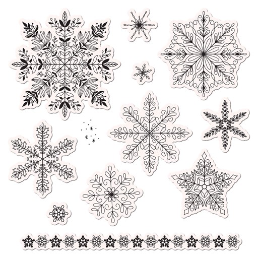 Floral Snowflakes Stamp + Thin Cuts (Z4098)
