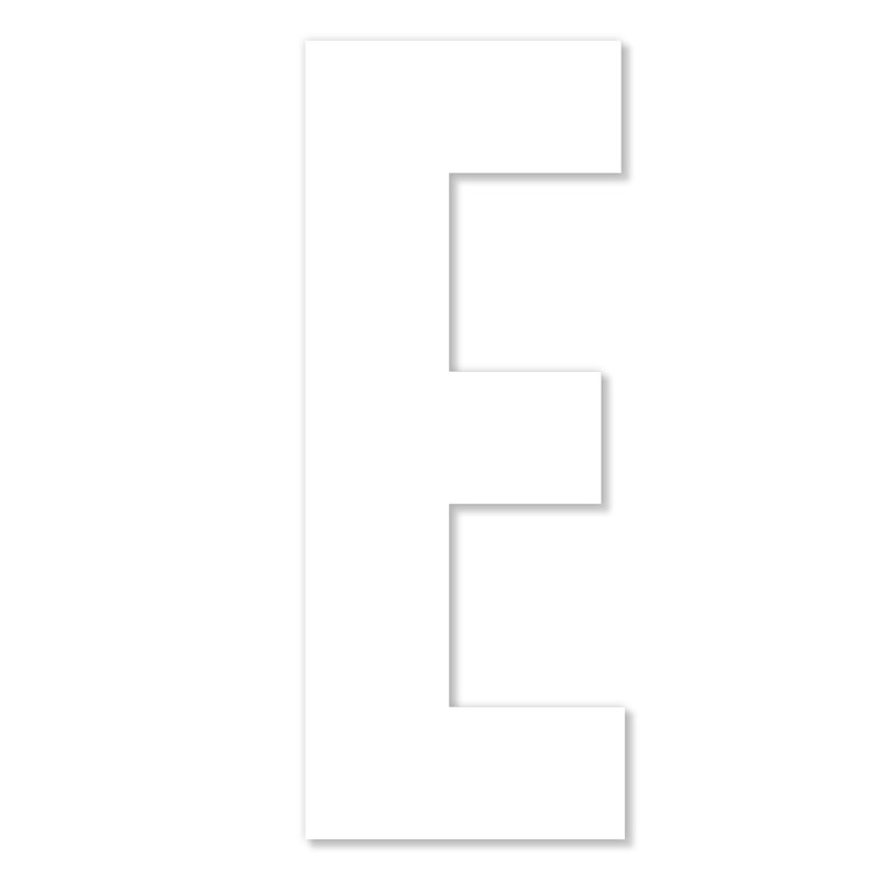 Chipboard Monogram—E