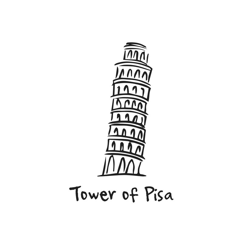 Tower of Pisa Stamp Set