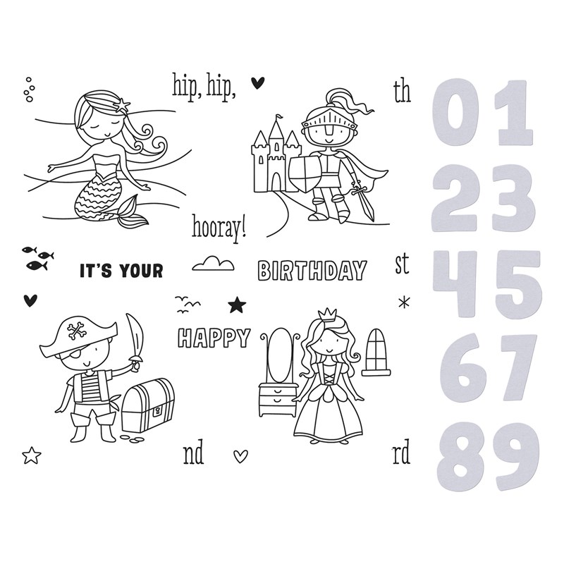 Birthday Numbers Stamp + Thin Cuts