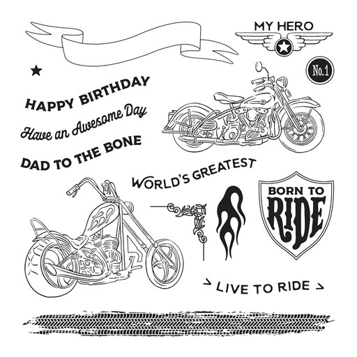 Born to Ride Stamp Set (D2150)