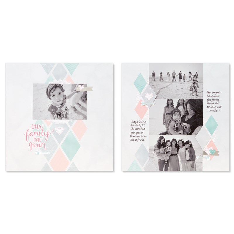 The Story Begins (Baby Girl) Cut Above® Layout Kit