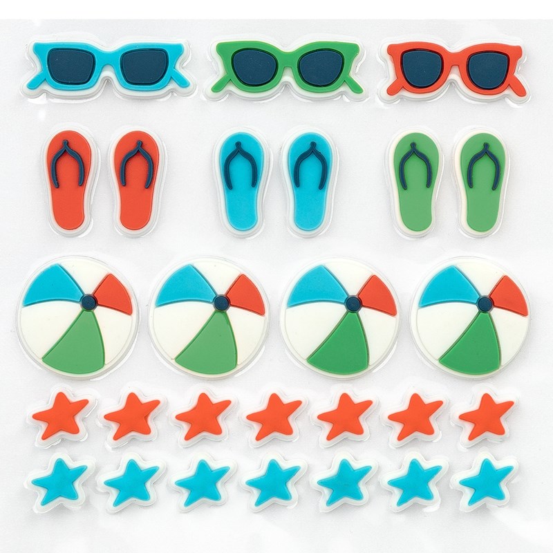 Beach Party Rubber Shapes