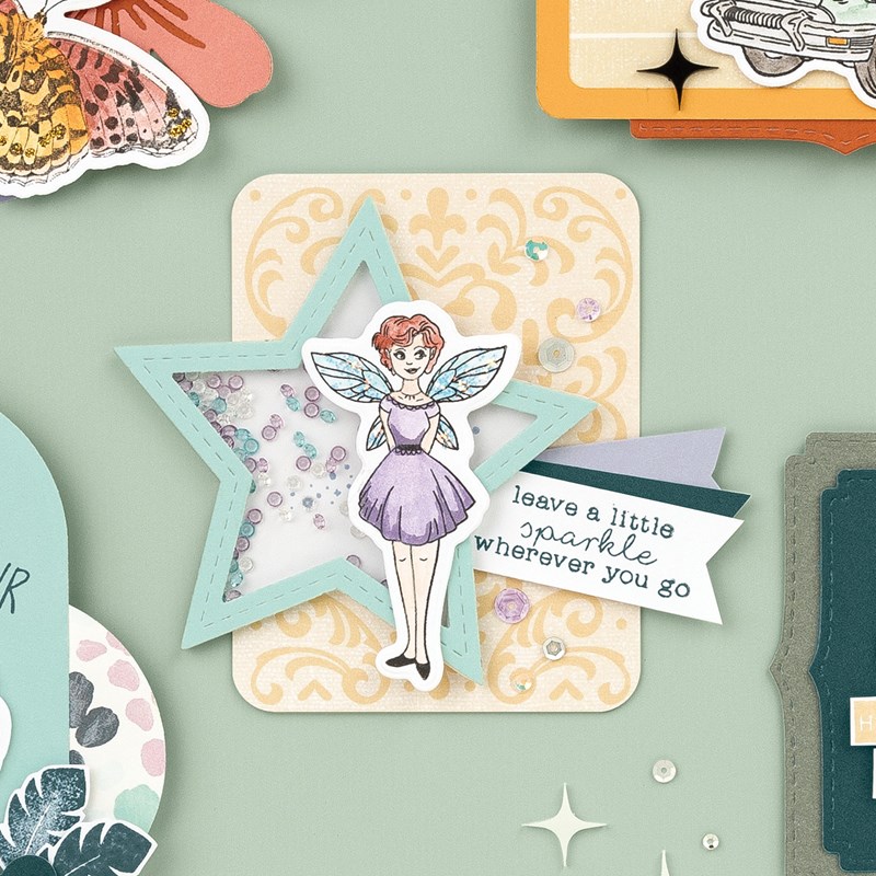 Fairy Garden Stamp + Thin Cuts