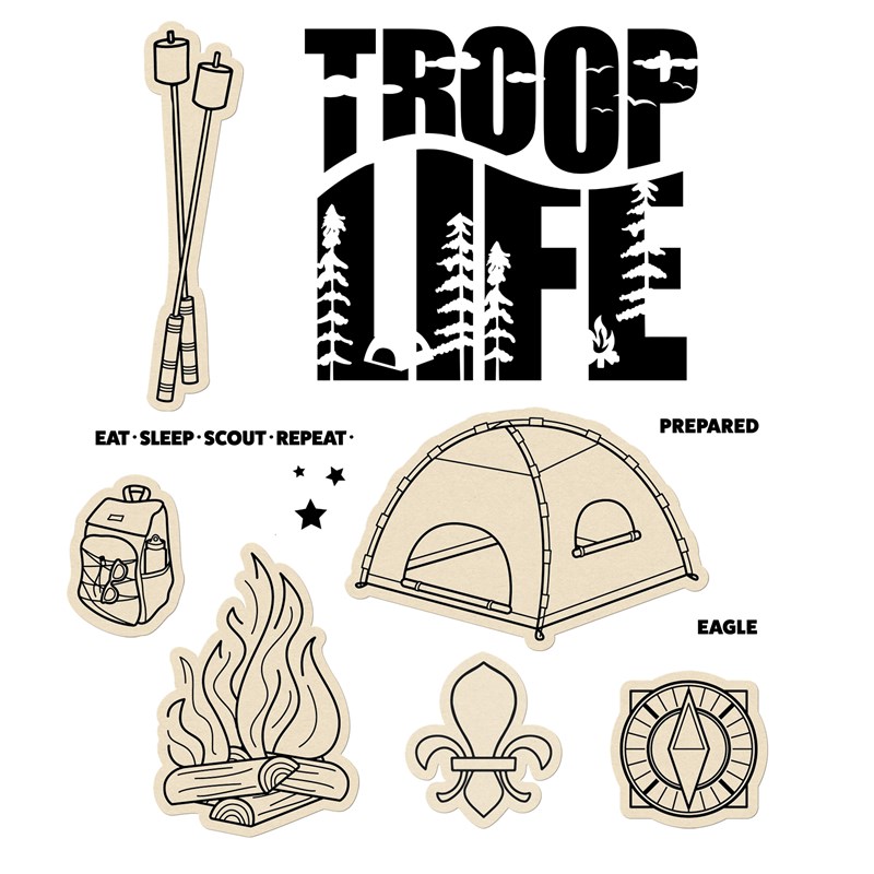 Troop Life Stamp + Thin Cuts