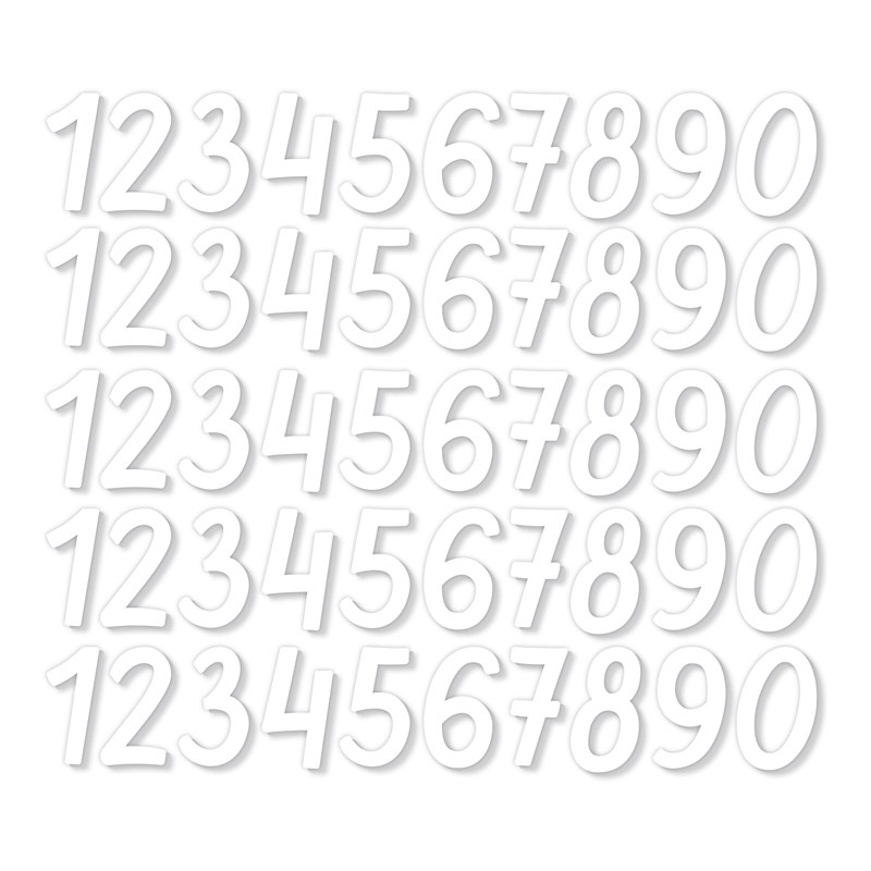 White Acrylic Numbers