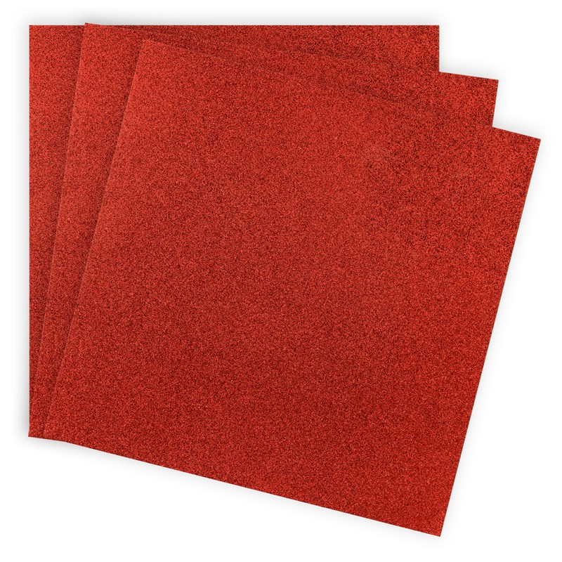 Scarlet Glitter Paper