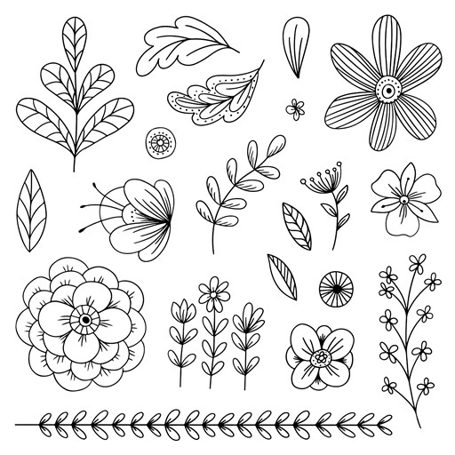Doodled Florals (D2031)