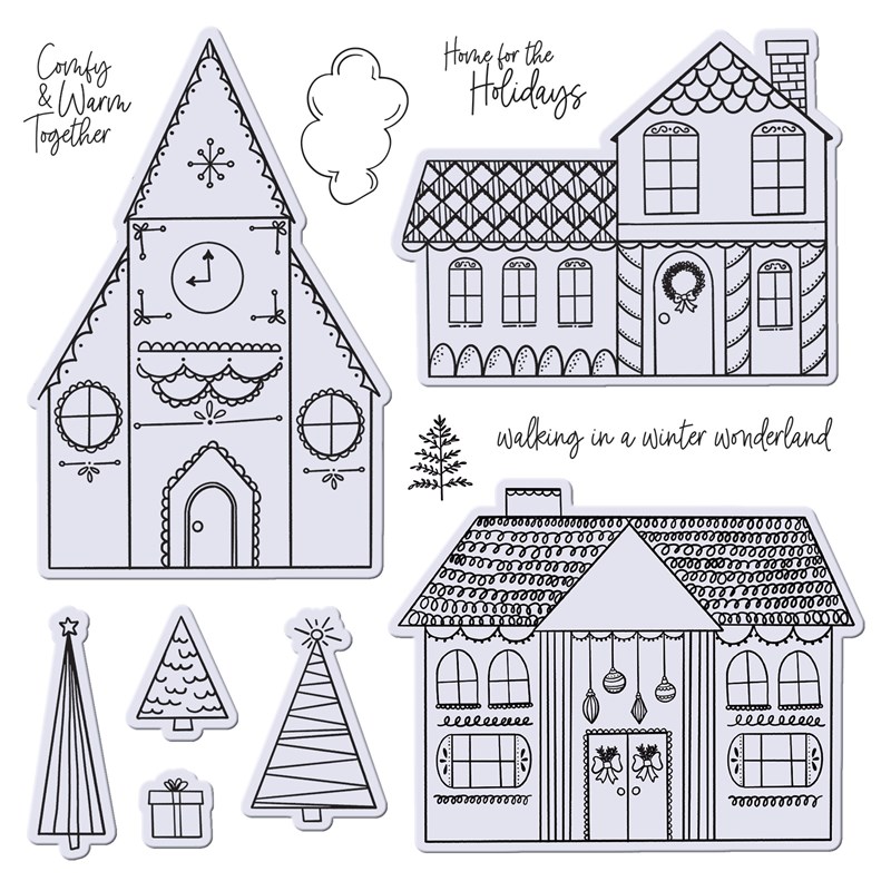 Holiday Village Stamp + Thin Cuts