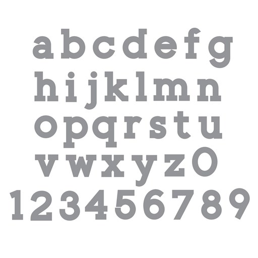 Simple Serif Lowercase Thin Cuts (Z3761)