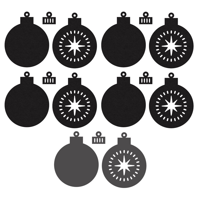 Black Paperboard Star Ornaments