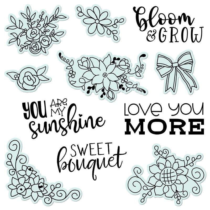 Sweet Bouquet Stamp + Thin Cuts