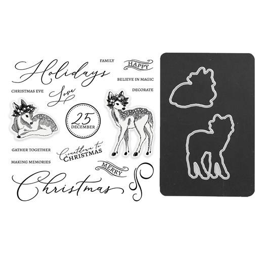 Holly & Ivy—Scrapbooking Stamp + Thin Cuts (Z4326)