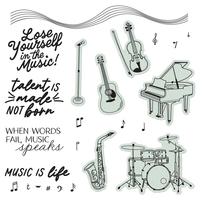 Musical Expression Stamp + Thin Cuts