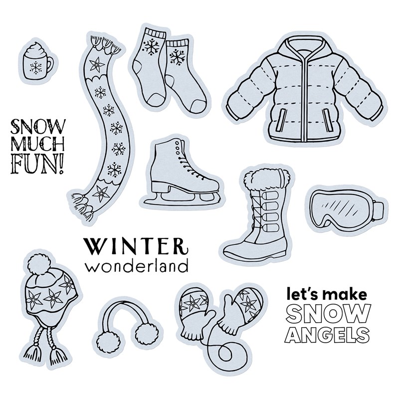 Snow Much Fun Stamp + Thin Cuts