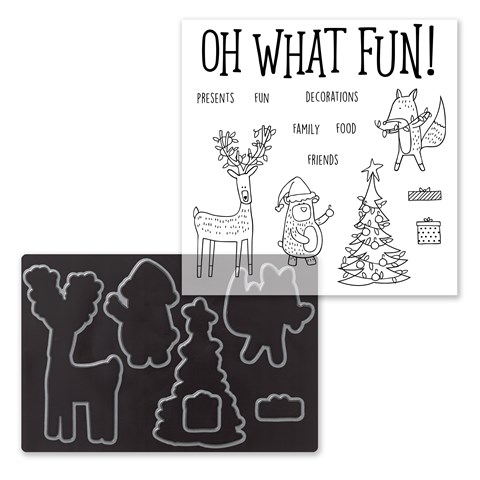 Beary Christmas Scrapbooking Stamp + Thin Cuts (Z4047)