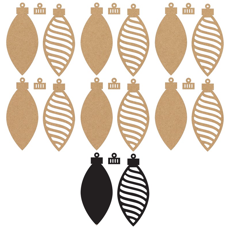 Kraft Paper Stripe Ornaments