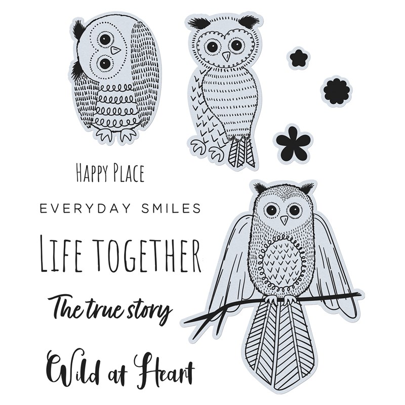 Life's a Hoot—Scrapbooking Stamp + Thin Cuts