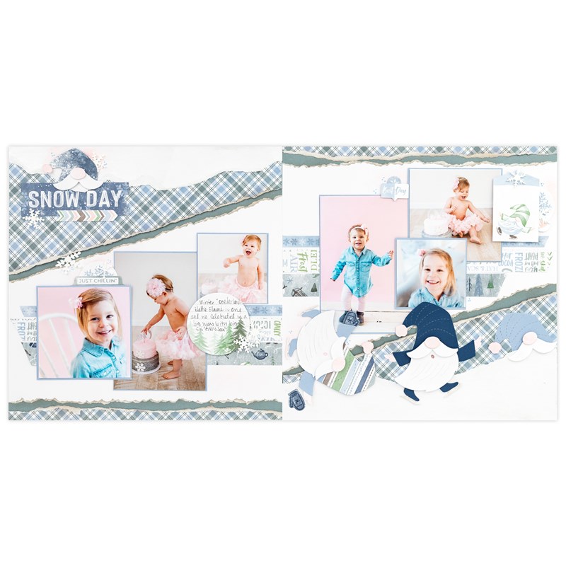 Gnomes for Winter Scrapbooking Workshop Kit (without stamp or Thin Cuts)