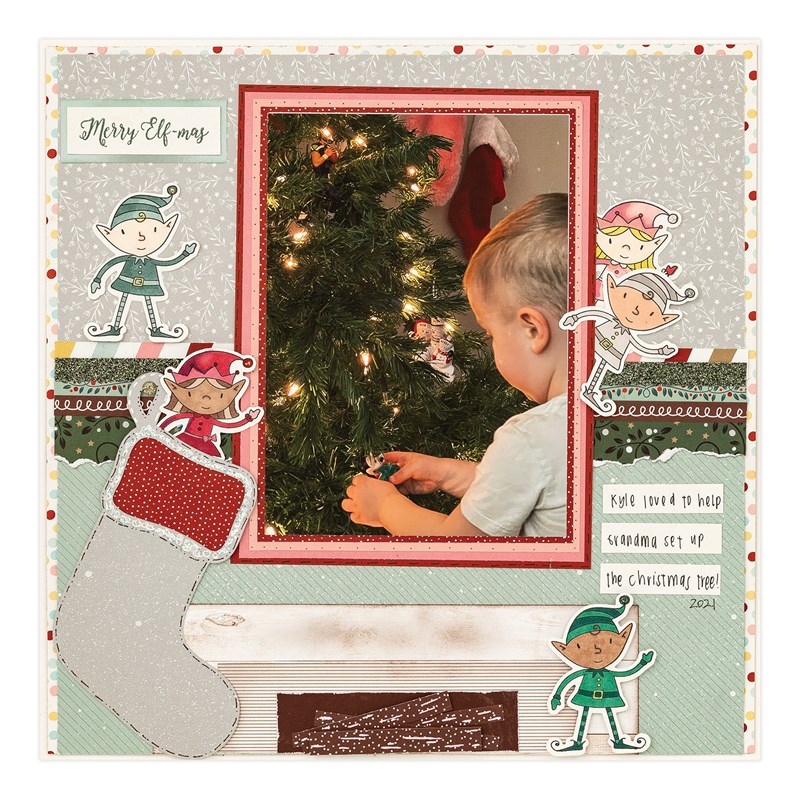Merry Elf-mas Stamp + Thin Cuts