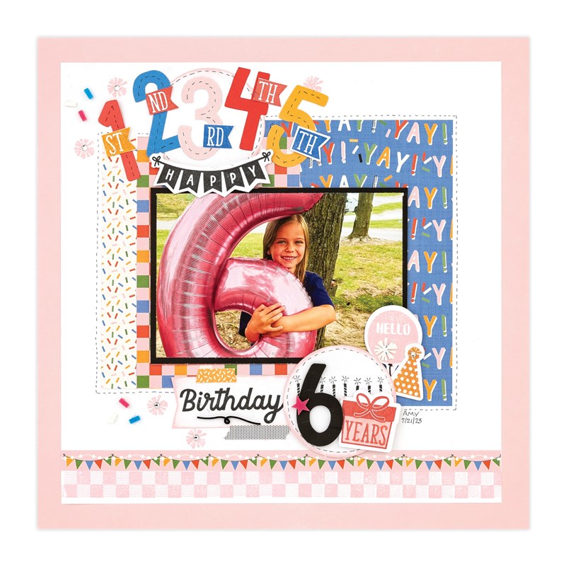 Let's Party—Scrapbooking Stamp + Thin Cuts