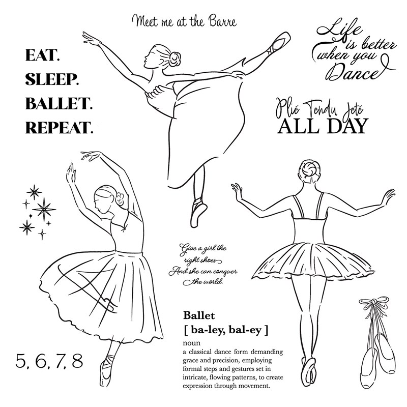 Dancing Ballerina Stamp Set