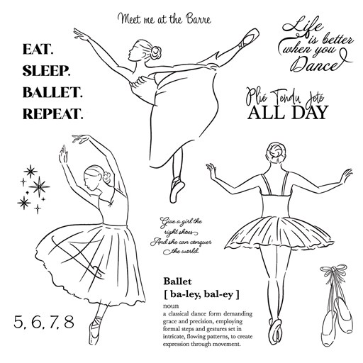 Dancing Ballerina Stamp Set (D2111)