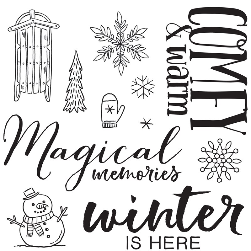 Gnomes for Winter—Scrapbooking Stamp Set