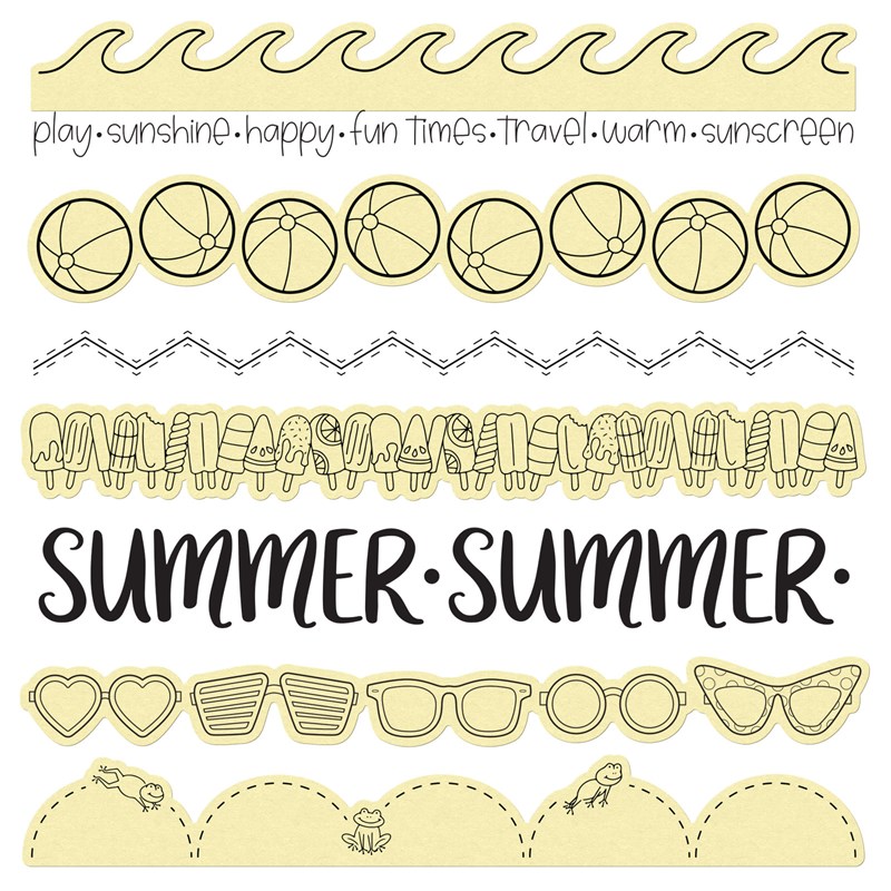 Summertime Borders Stamp + Thin Cuts